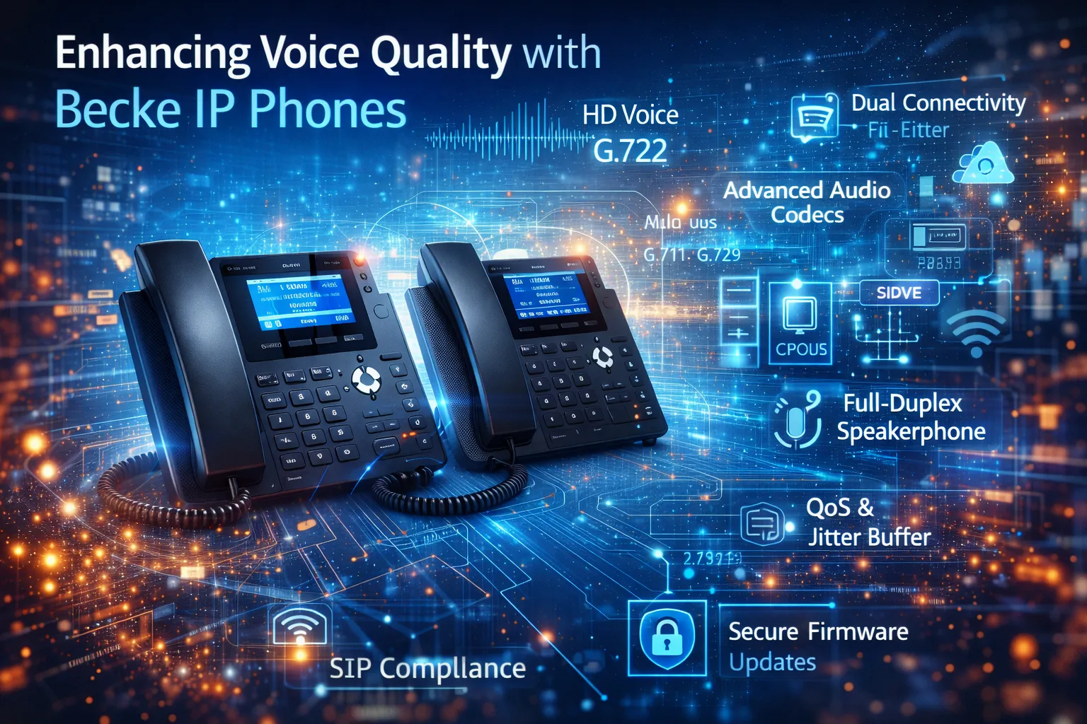 What are the features of Becke IP Phone that enhance communication quality?