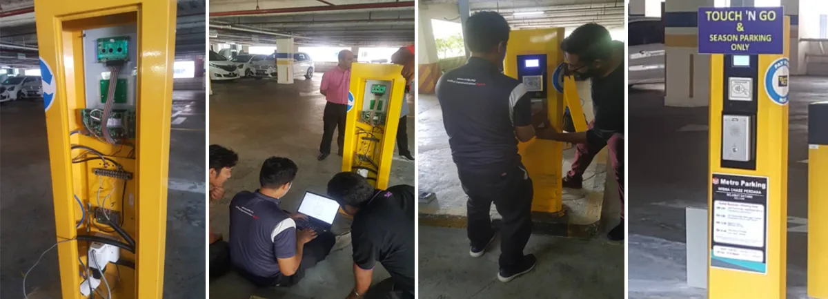 Becke i12 SIP Voice Intercom installed at parking lot entrances and exits
