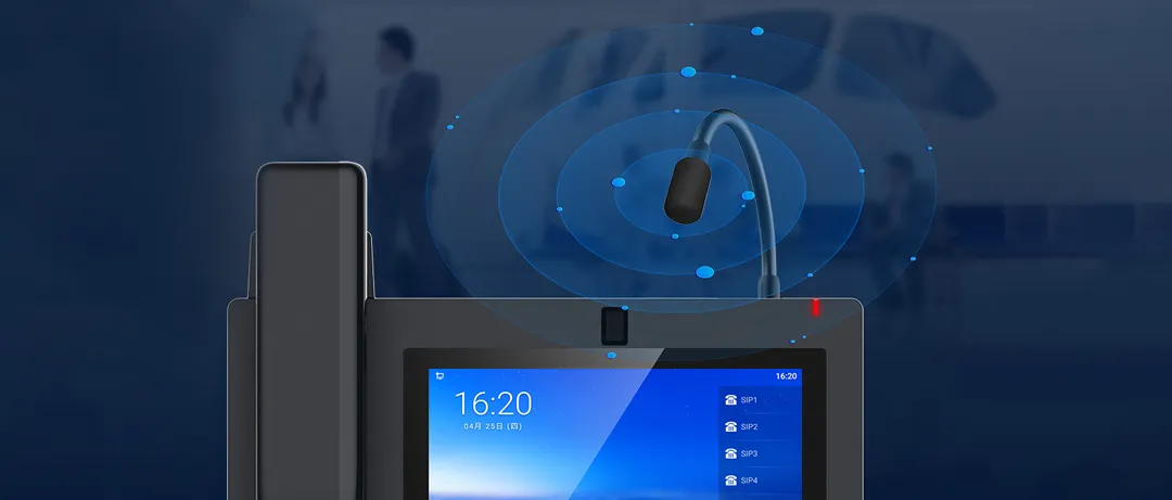 Built-in gooseneck microphone