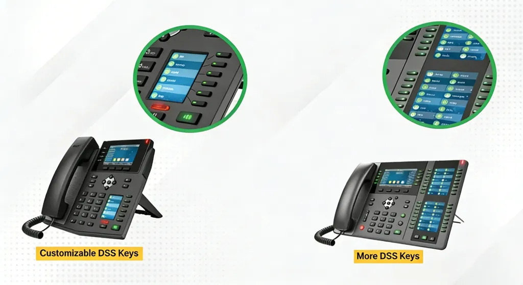 IP Phone DSS Keys: Elevate Team Communication with Customizable Efficiency