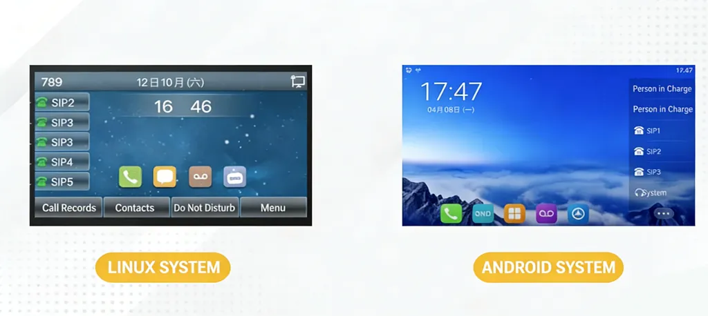 IP Phone Interfaces with Different Operating Systems IP Phone Interfaces with Different Operating Systems