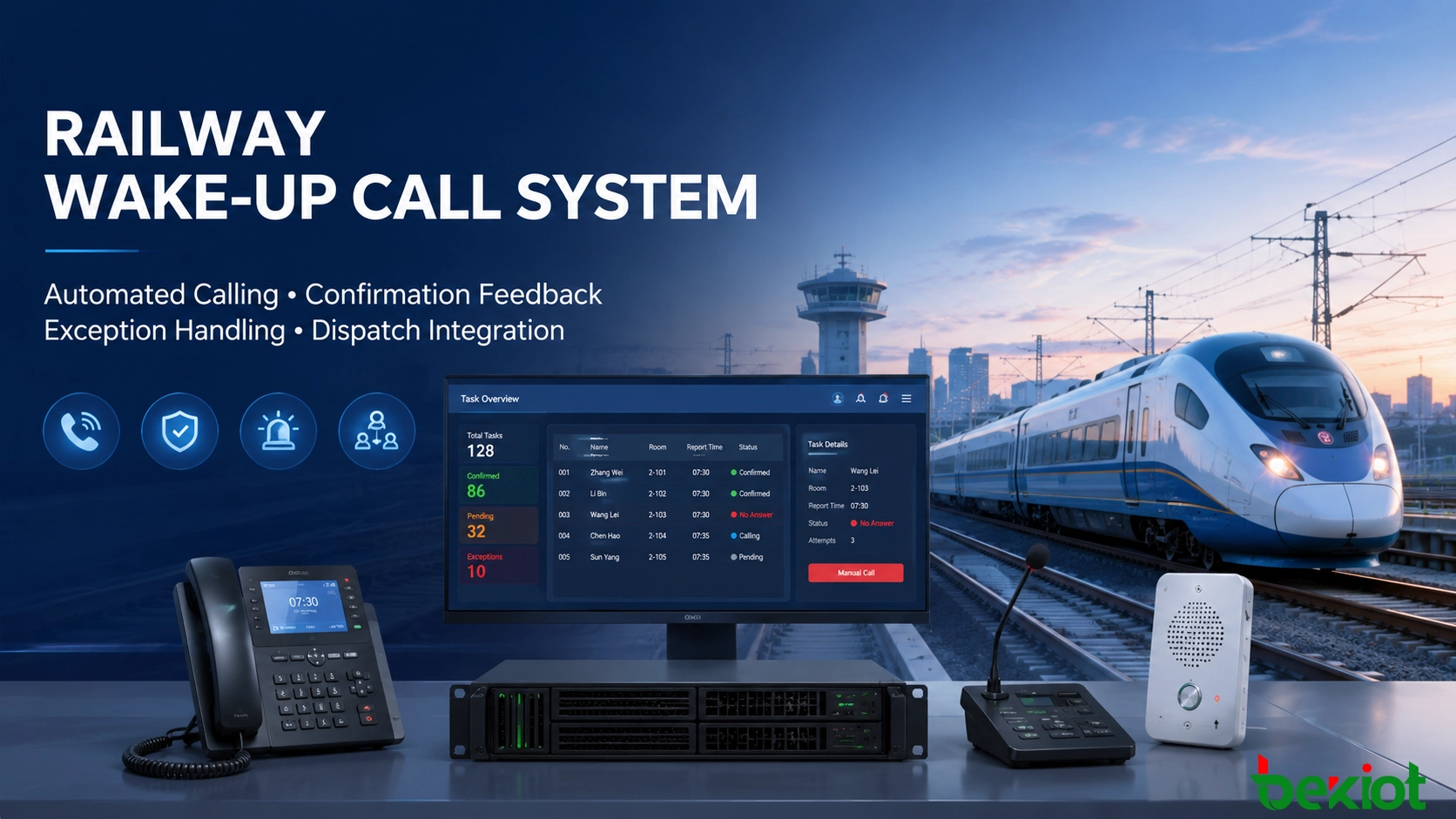 Railway Wake-Up Call System Solution: Automated Calling, Con