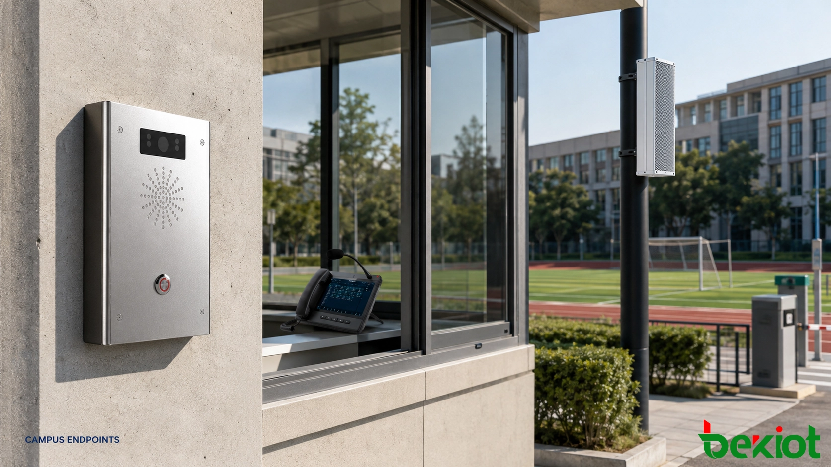 Campus intercom and anti-bullying help point planning by building and area